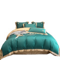 Luxury bedsheet bedding set 100 cotton hotel embroidered